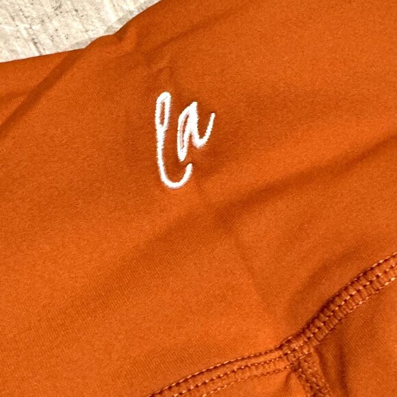 Lahana Active Womens Orange Archer Biker Short Large Athleisure NWT - Picture 3 of 3
